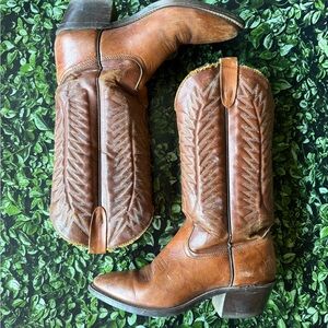 Brown Leather Cowboy Boots